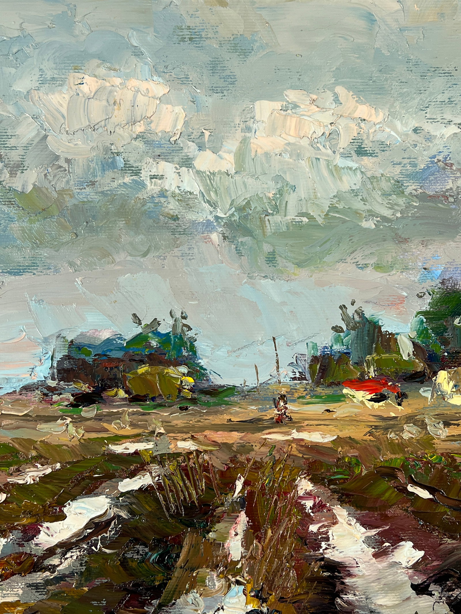 Oil painting Winter field Sergey Ivanovich Animov - 5