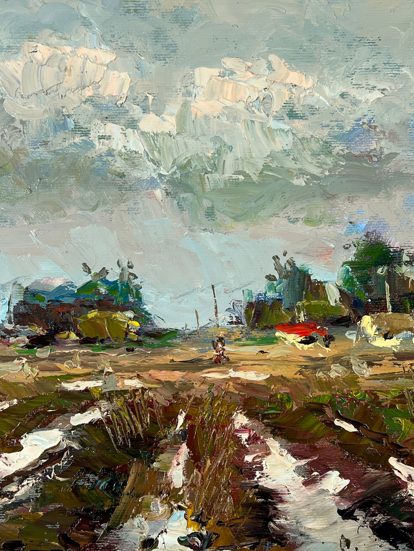 Oil painting Winter field Sergey Ivanovich Animov - 6