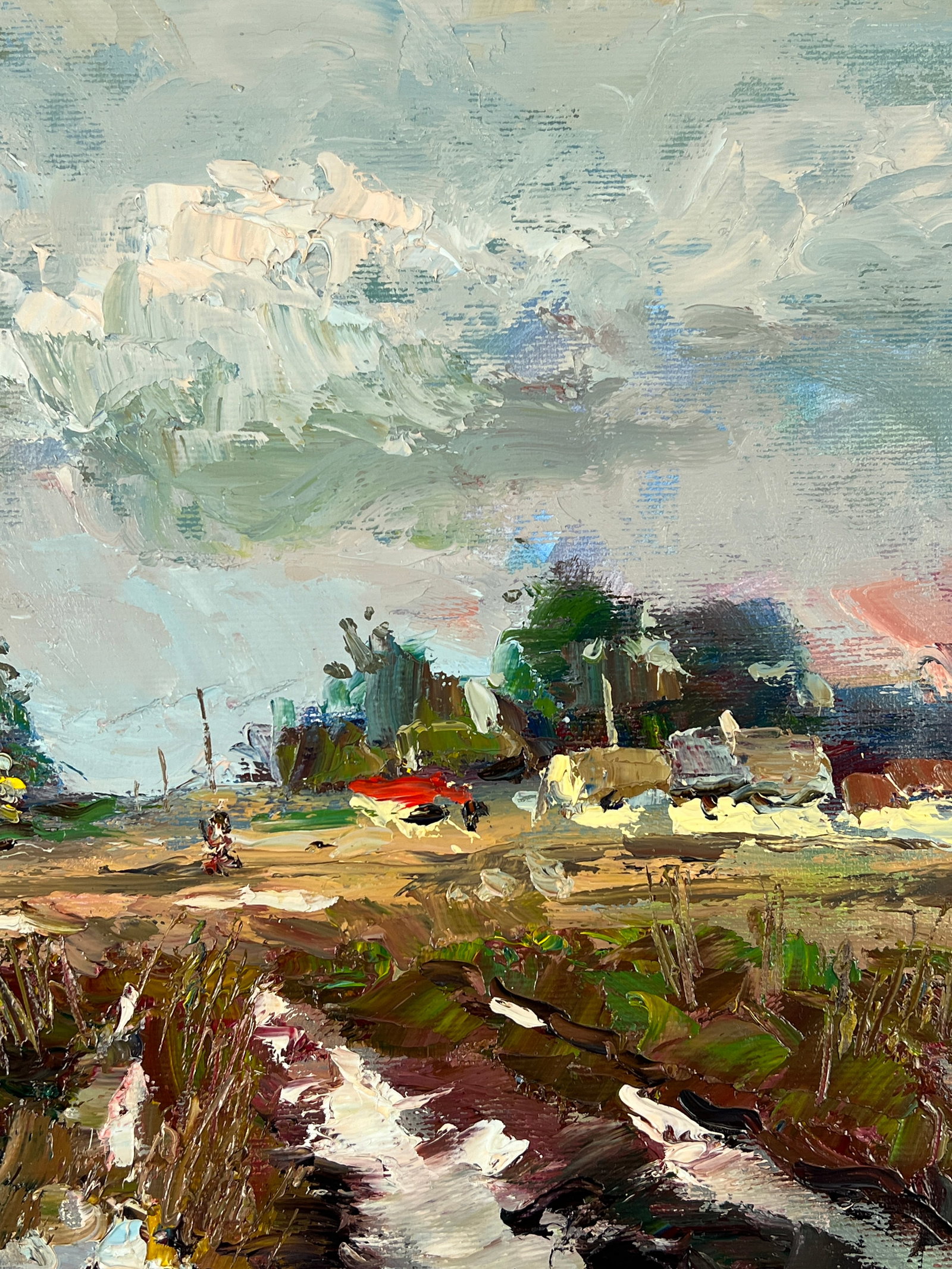 Oil painting Winter field Sergey Ivanovich Animov - 8