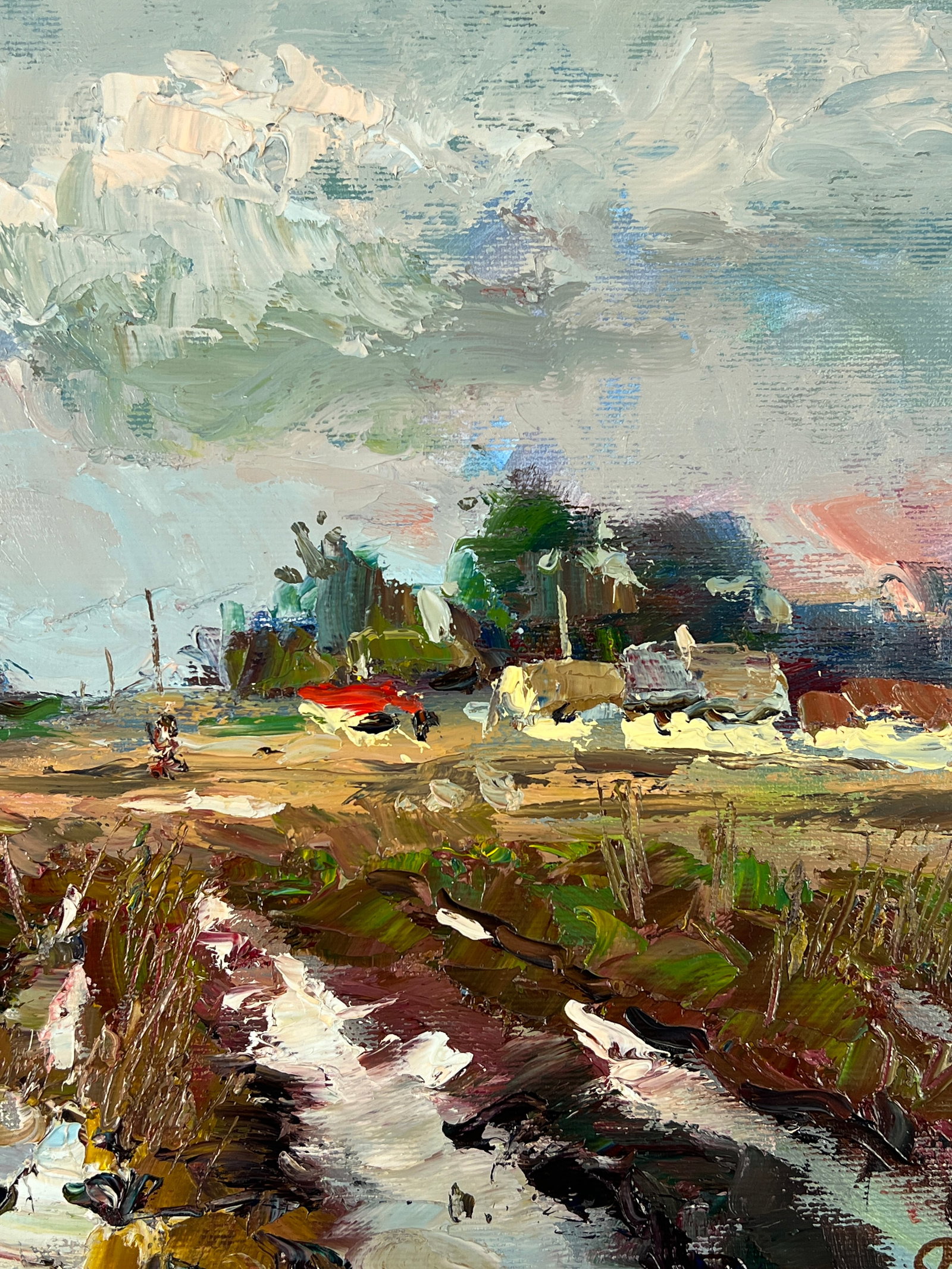 Oil painting Winter field Sergey Ivanovich Animov - 9