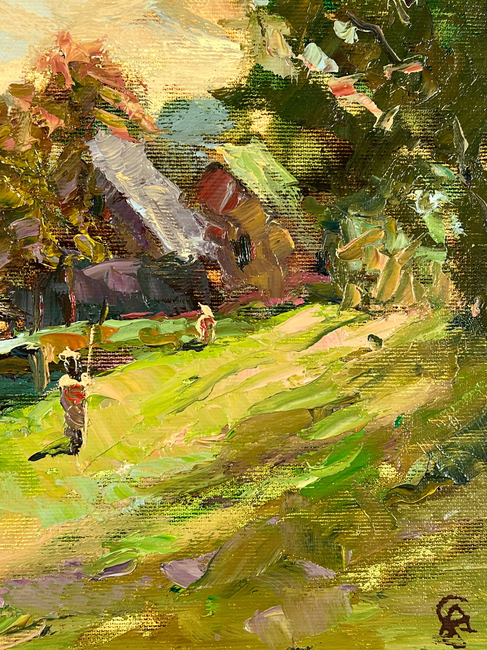 Oil painting House on the hill Sergey Ivanovich Animov - 10