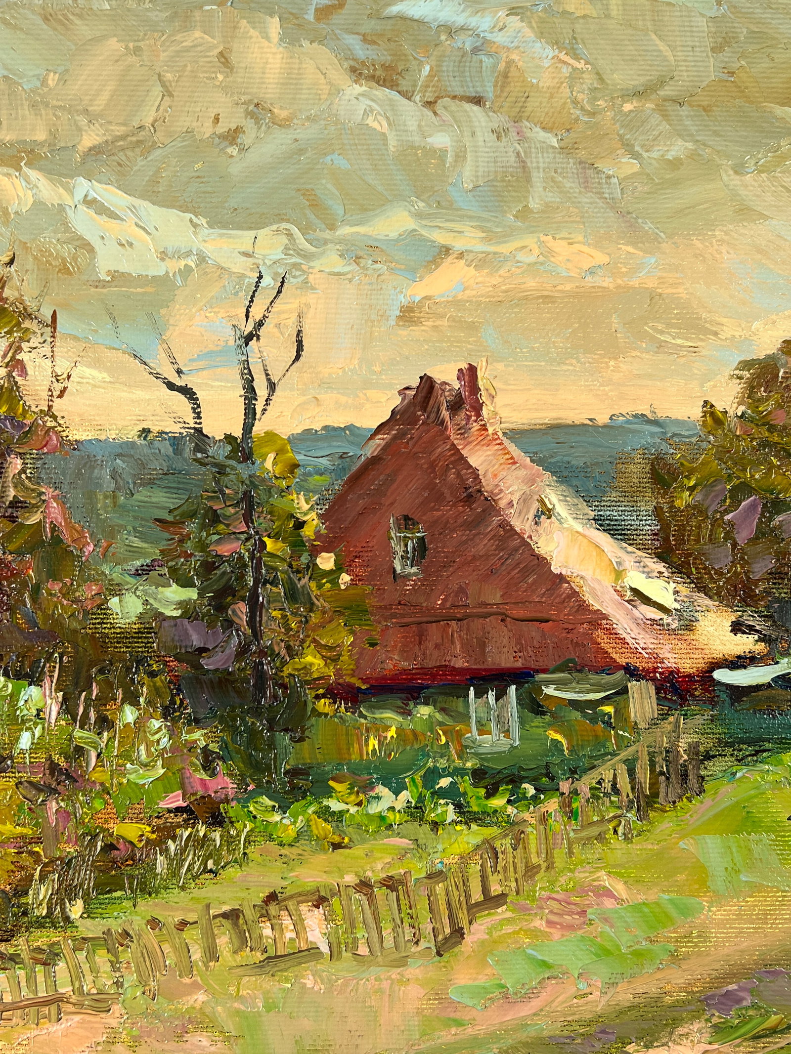 Oil painting House on the hill Sergey Ivanovich Animov - 3