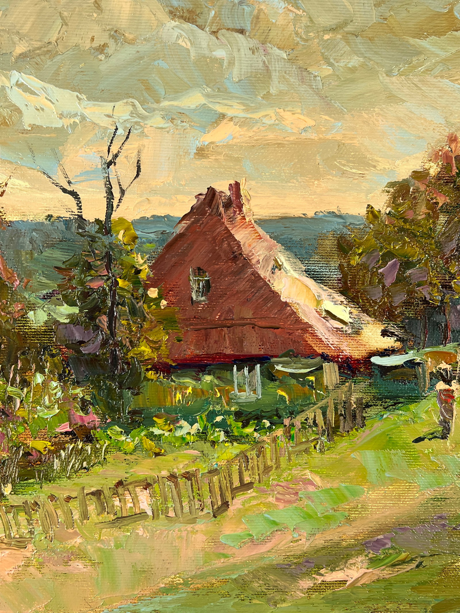 Oil painting House on the hill Sergey Ivanovich Animov - 4