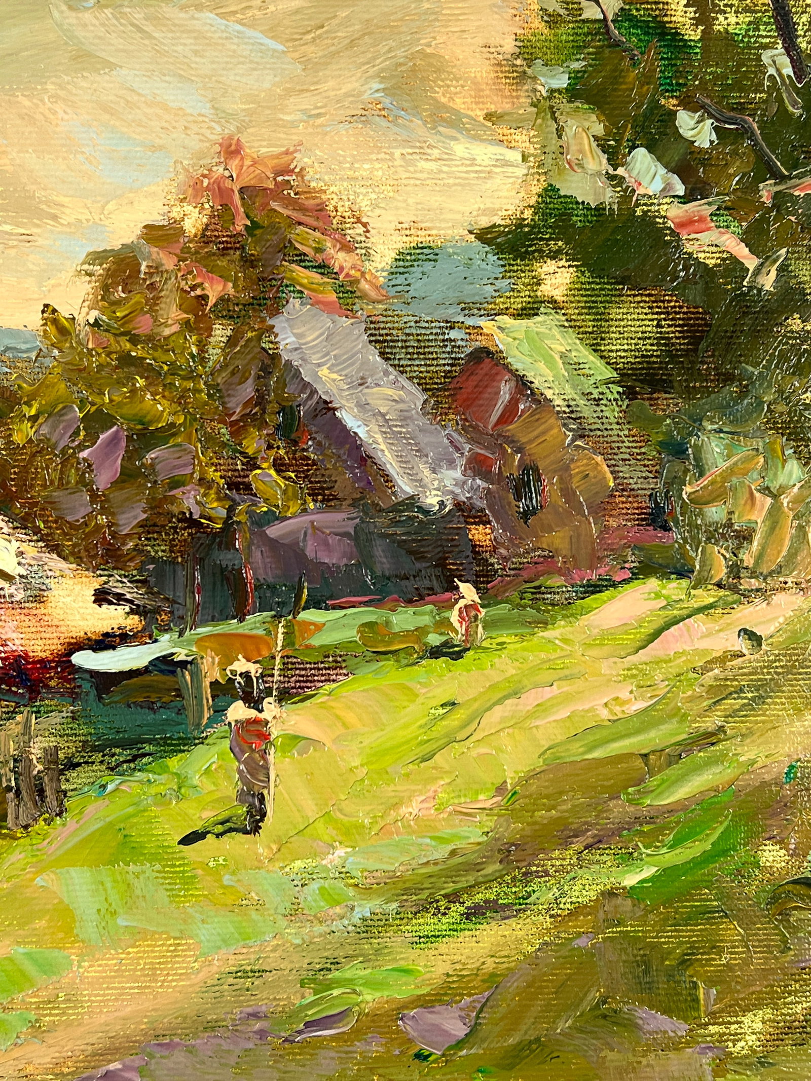 Oil painting House on the hill Sergey Ivanovich Animov - 9