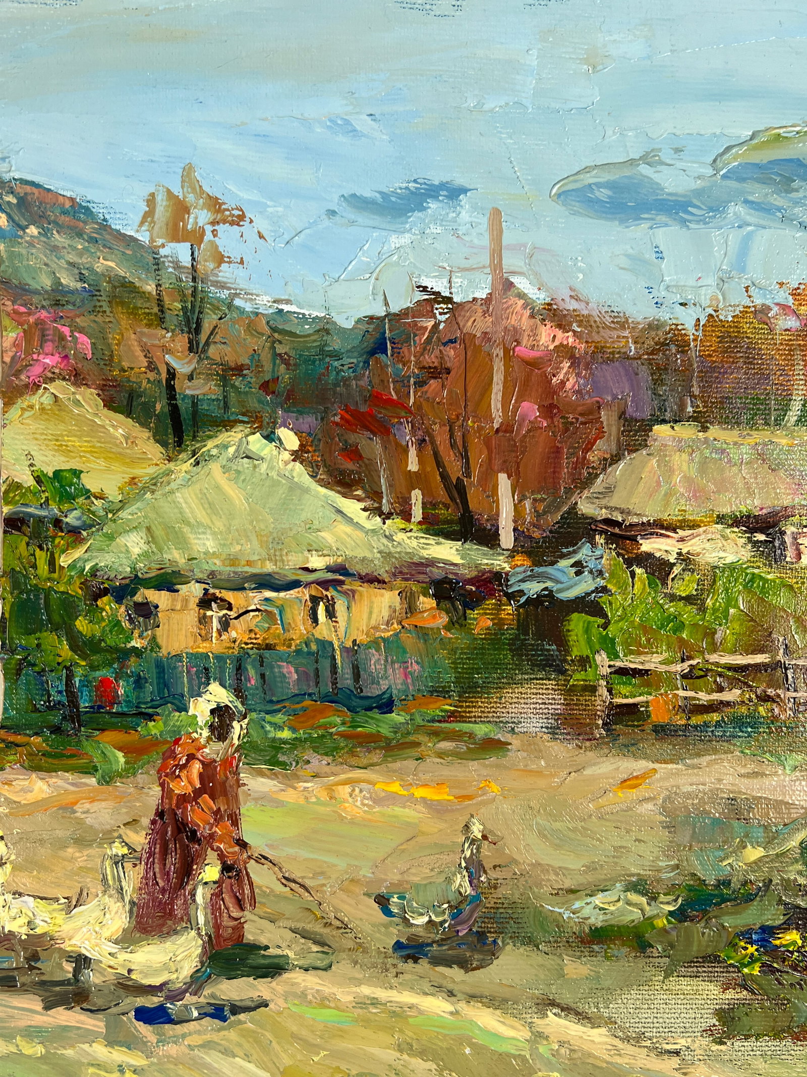 Oil painting Village Sergey Ivanovich Animov - 7