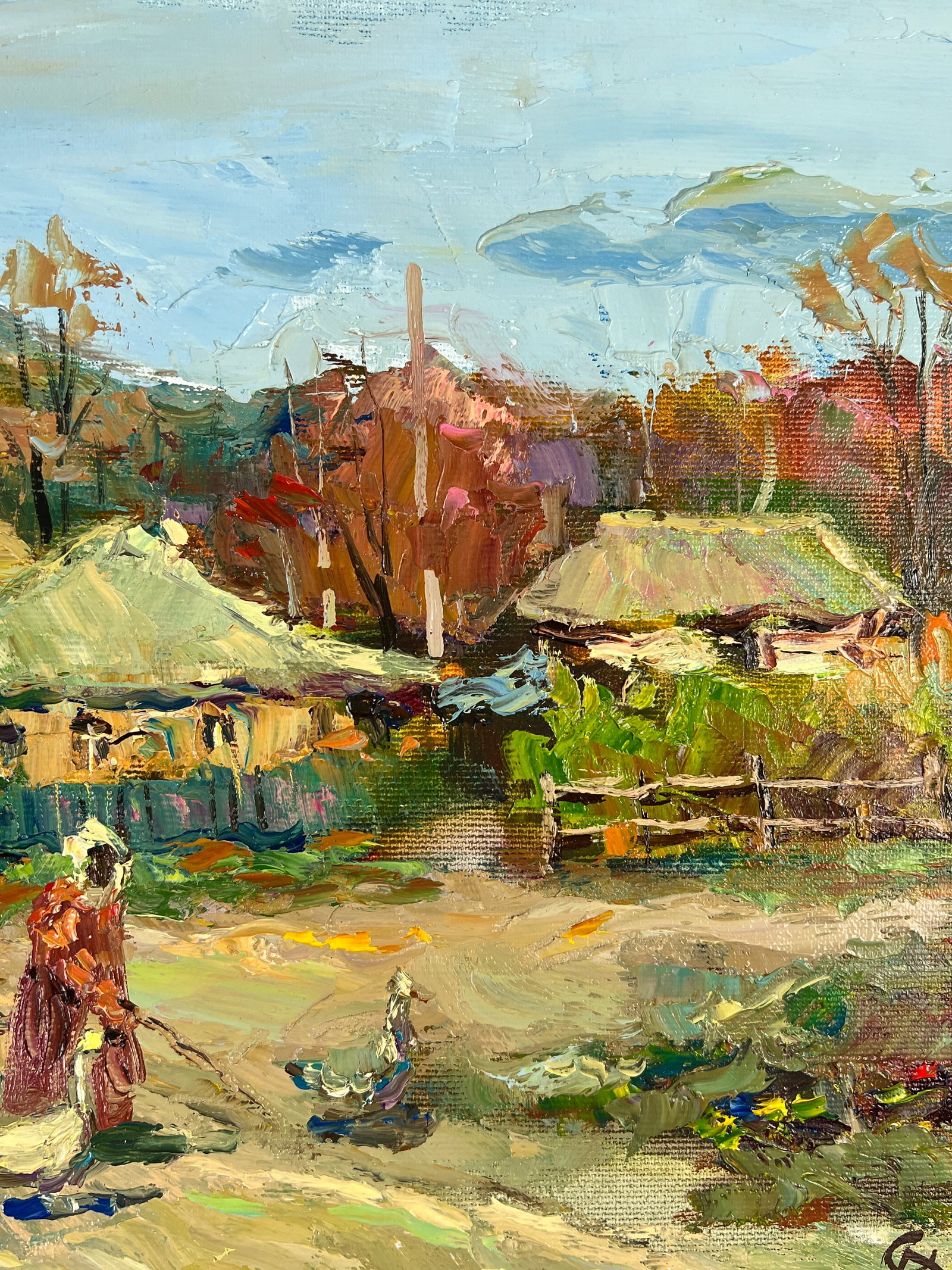 Oil painting Village Sergey Ivanovich Animov - 8