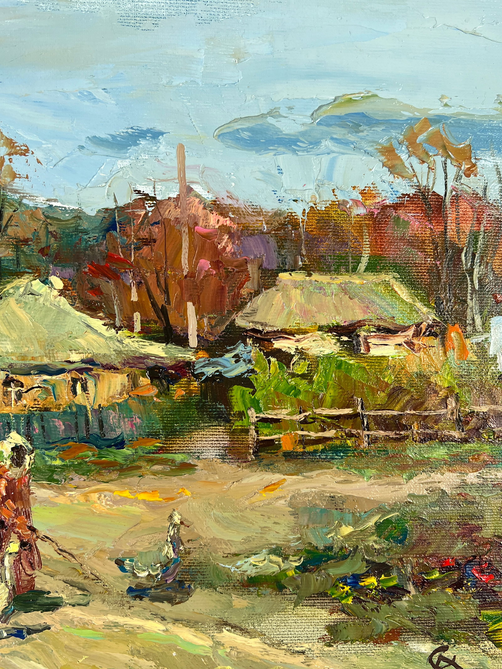 Oil painting Village Sergey Ivanovich Animov - 9