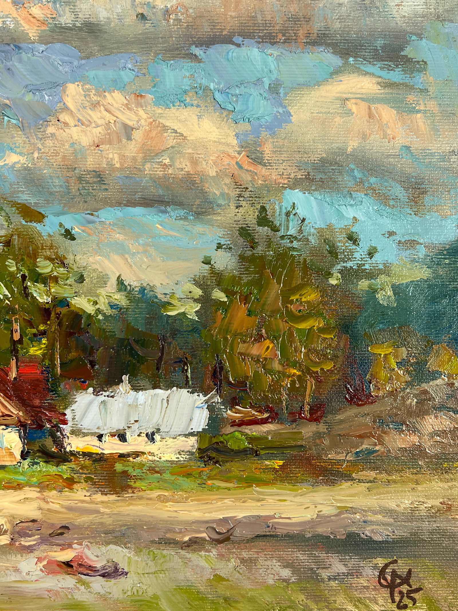 Oil painting Village Sergey Ivanovich Animov - 10