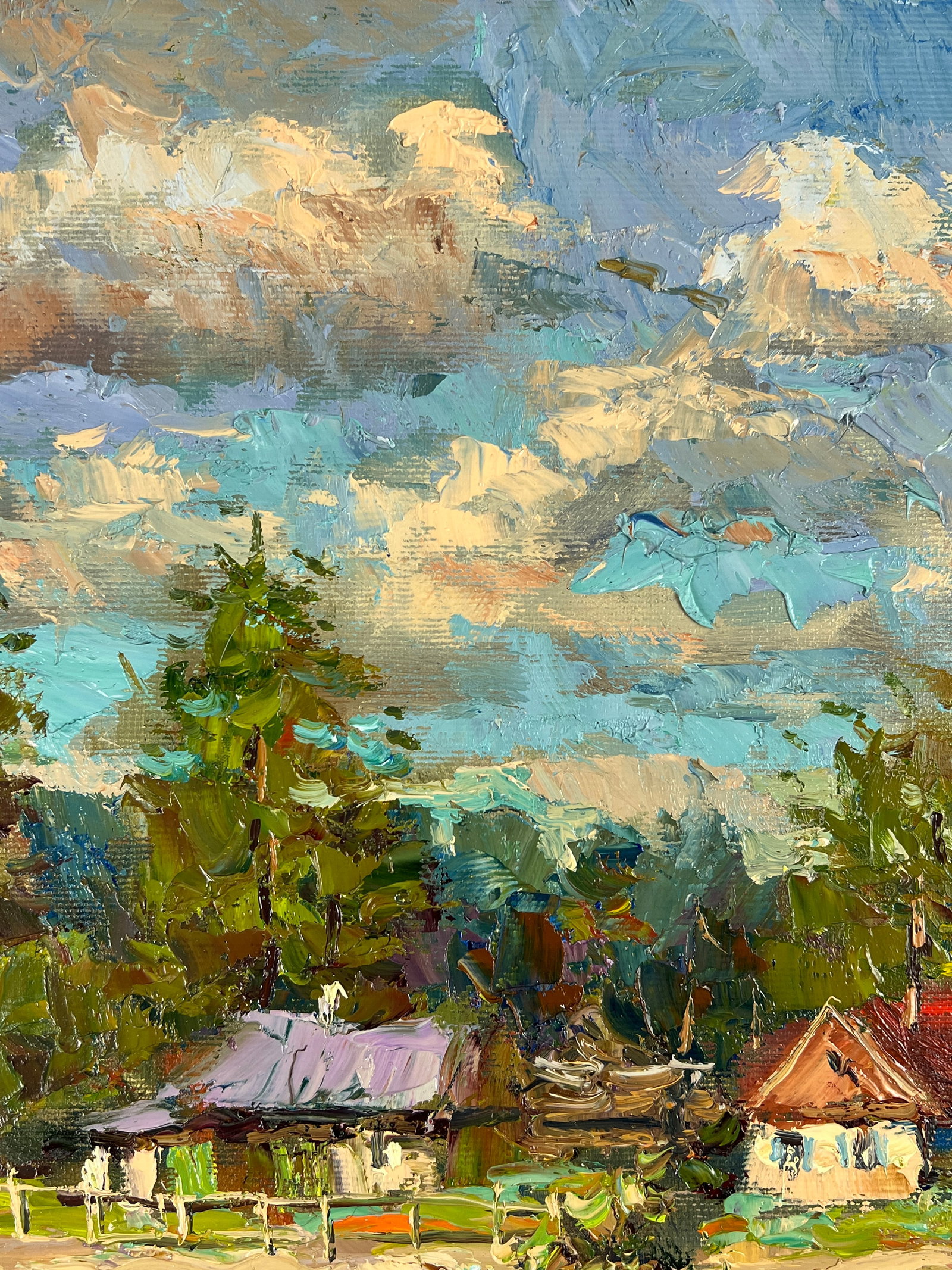 Oil painting Village Sergey Ivanovich Animov - 3