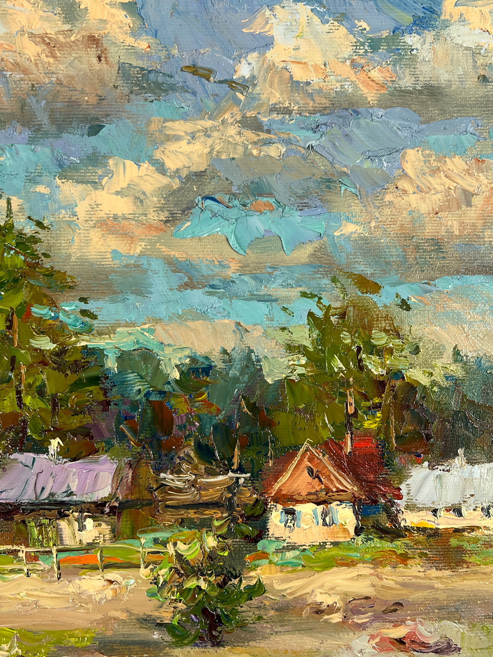 Oil painting Village Sergey Ivanovich Animov - 5