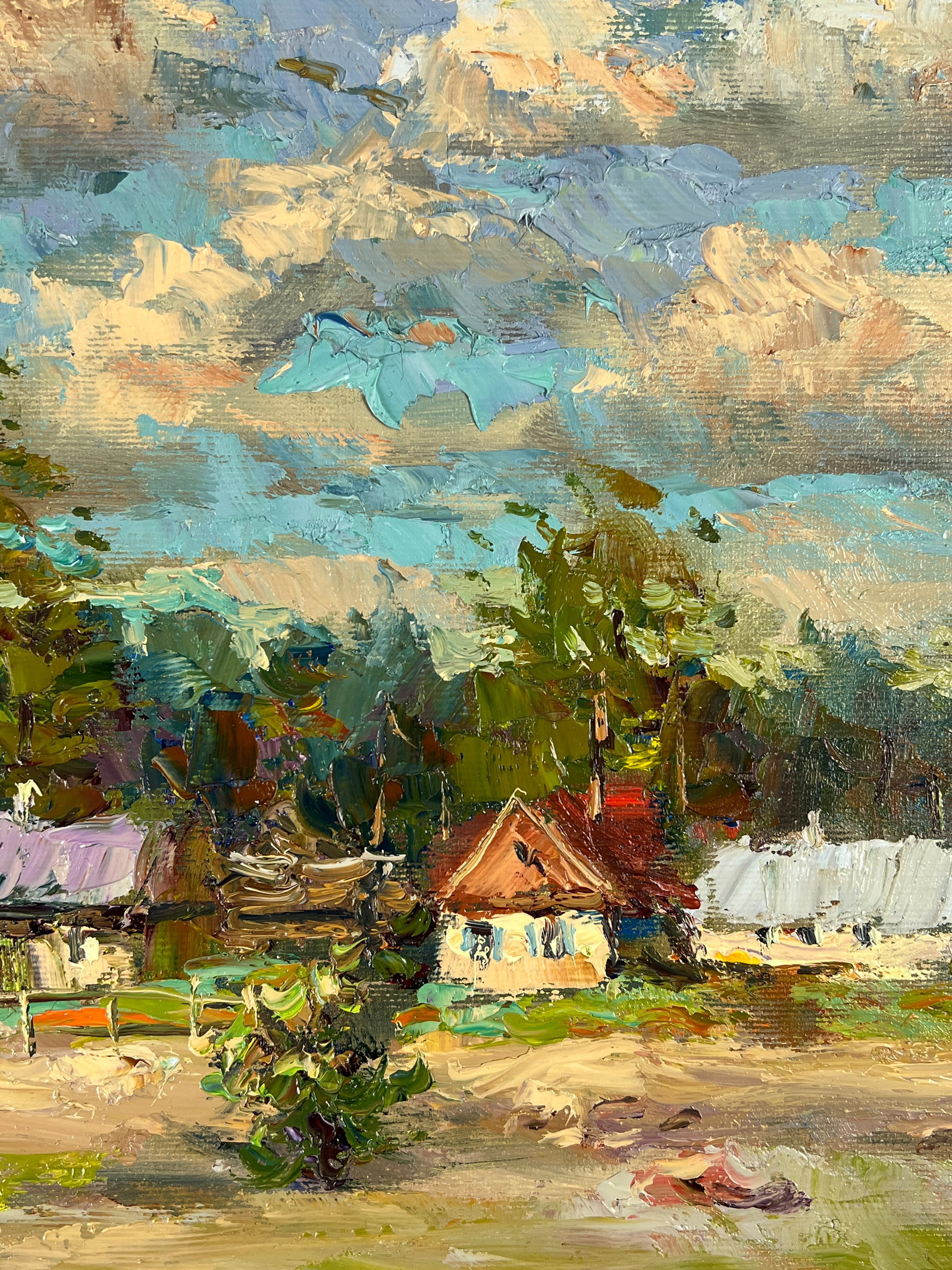 Oil painting Village Sergey Ivanovich Animov - 6