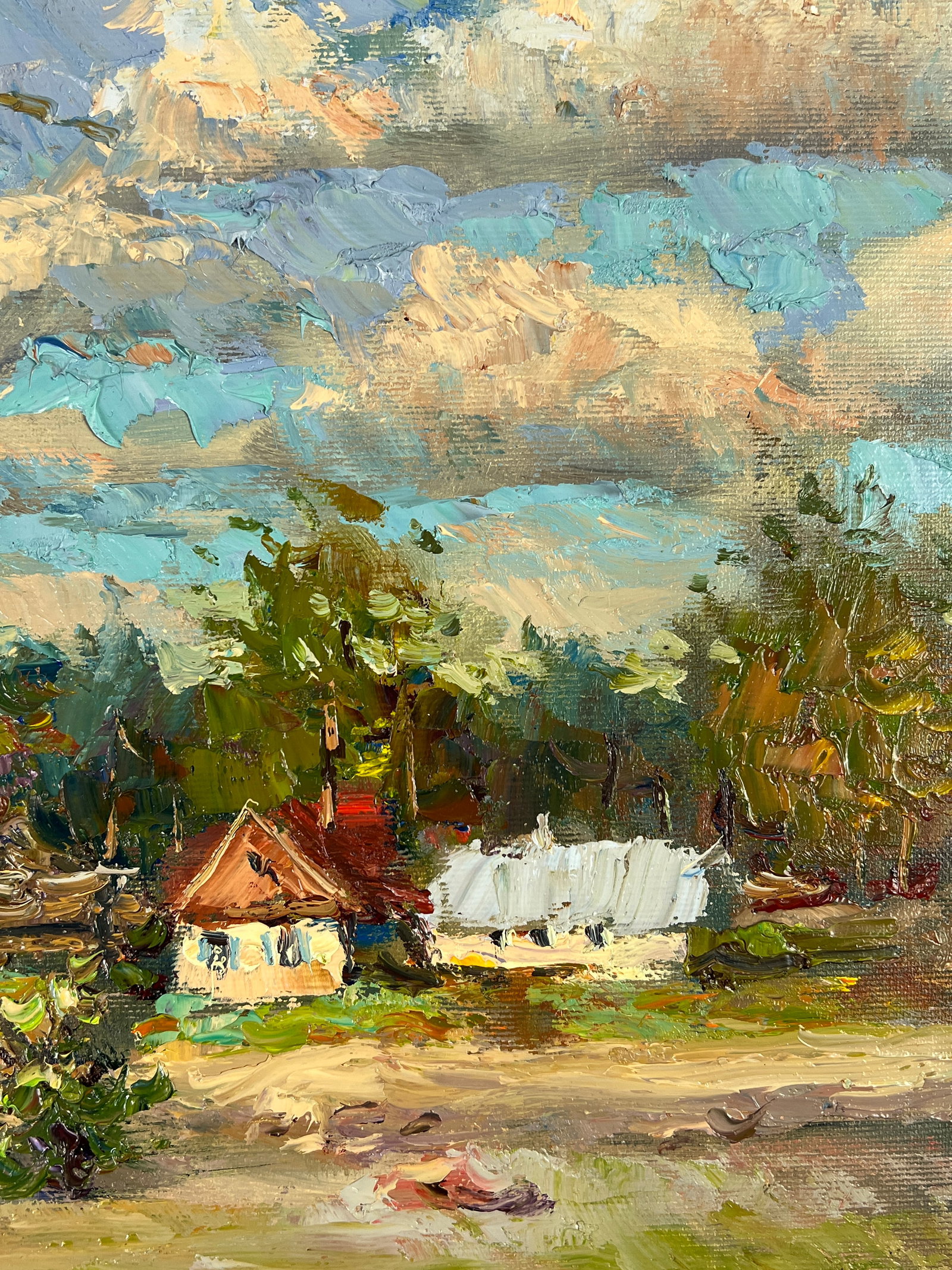 Oil painting Village Sergey Ivanovich Animov - 8