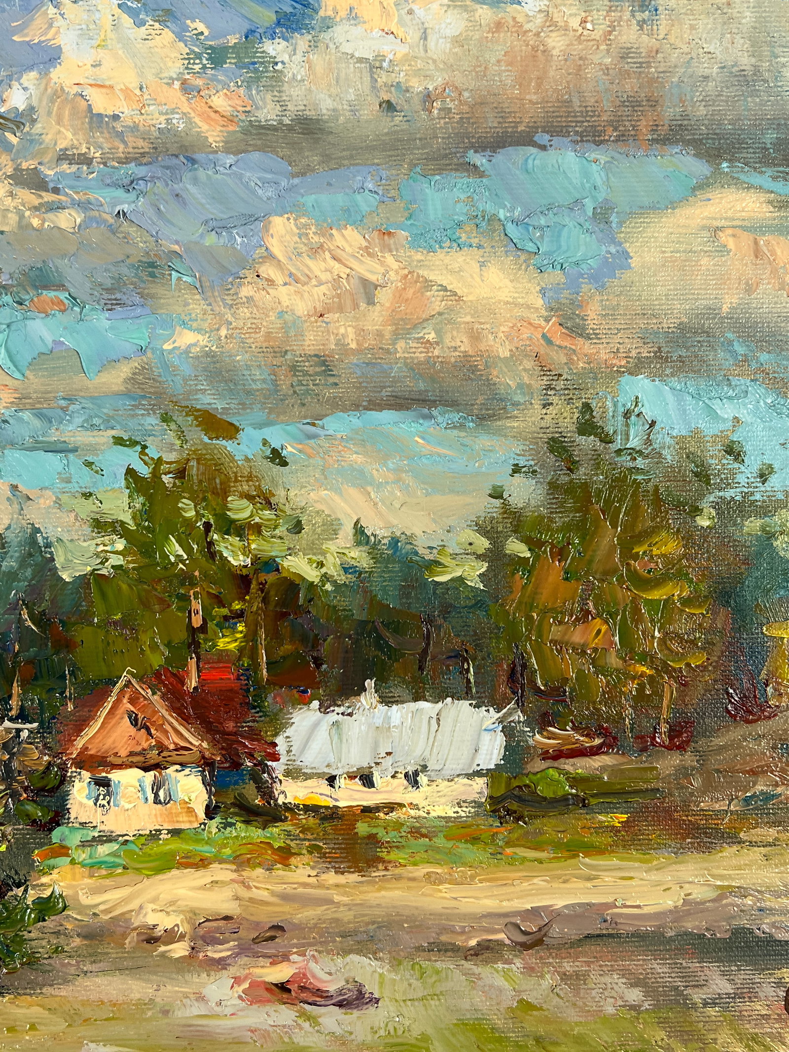 Oil painting Village Sergey Ivanovich Animov - 9