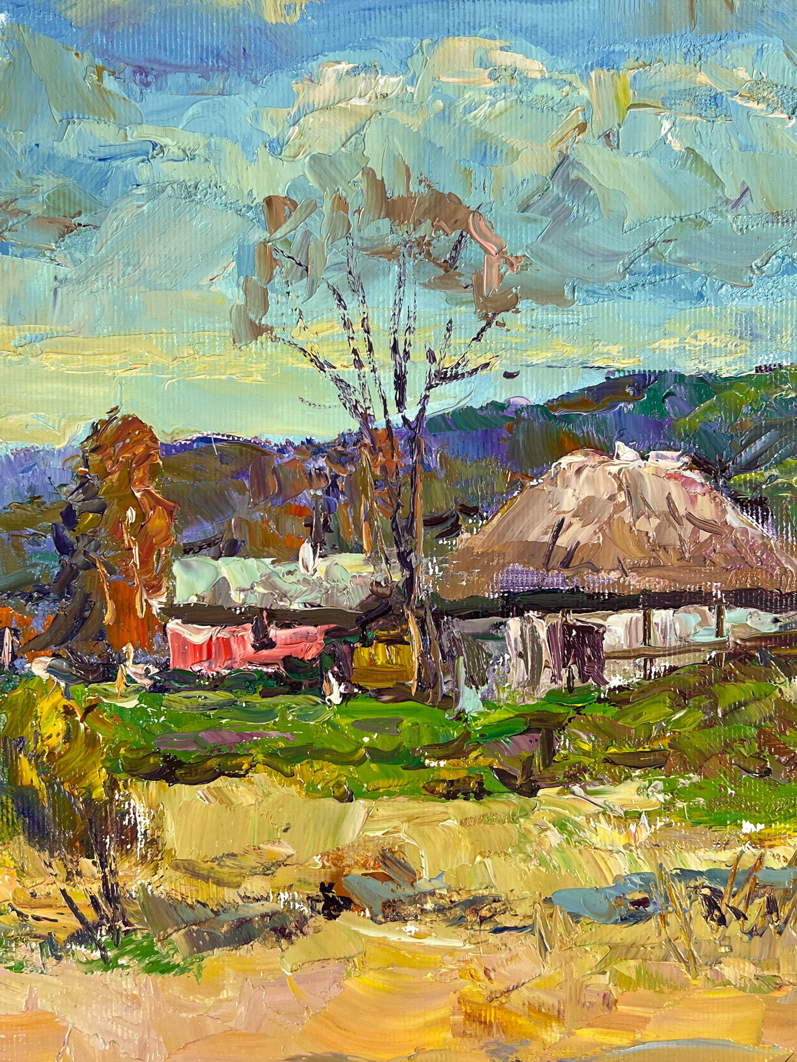 Oil painting Village Sergey Ivanovich Animov - 4