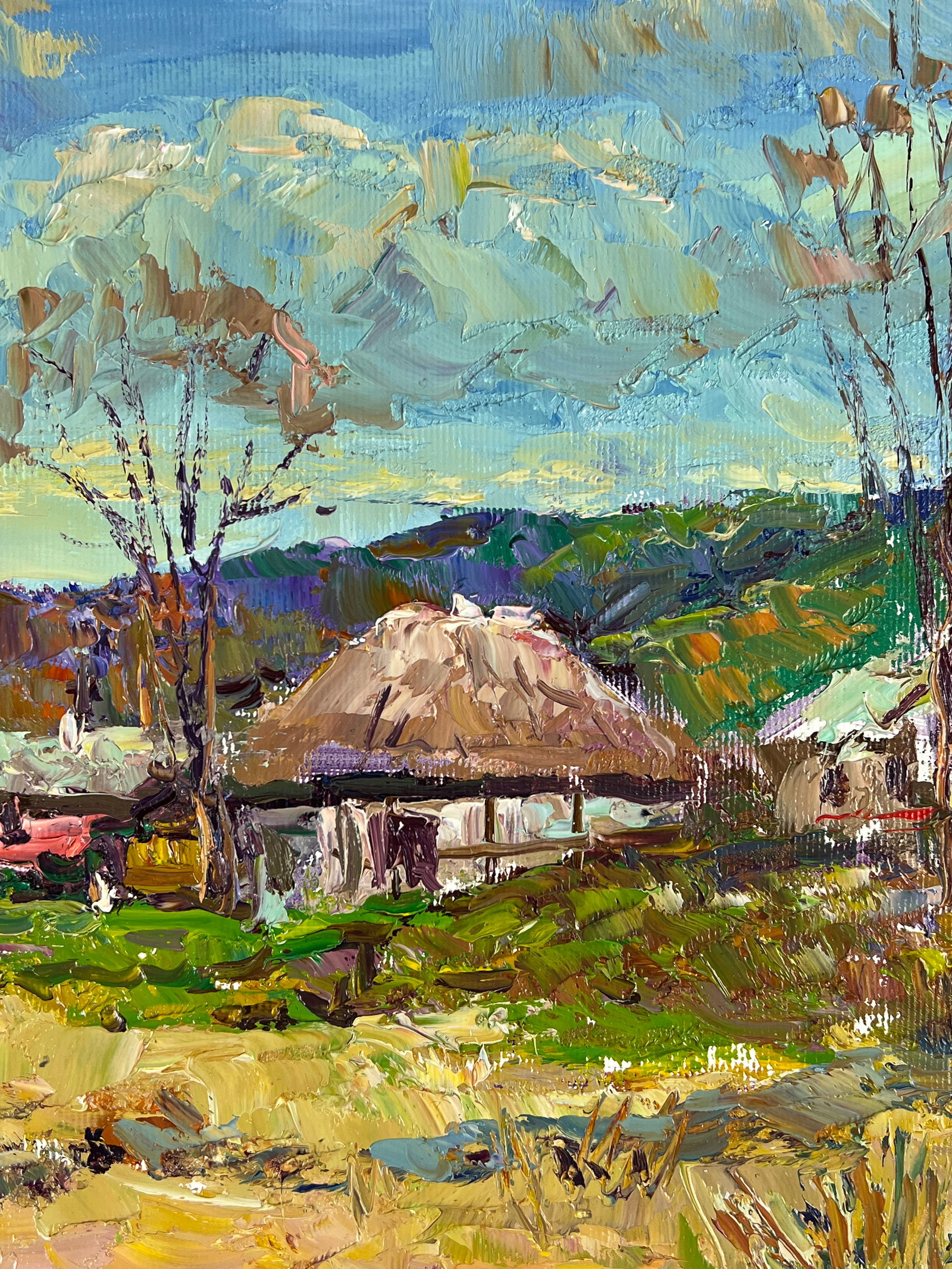 Oil painting Village Sergey Ivanovich Animov - 5
