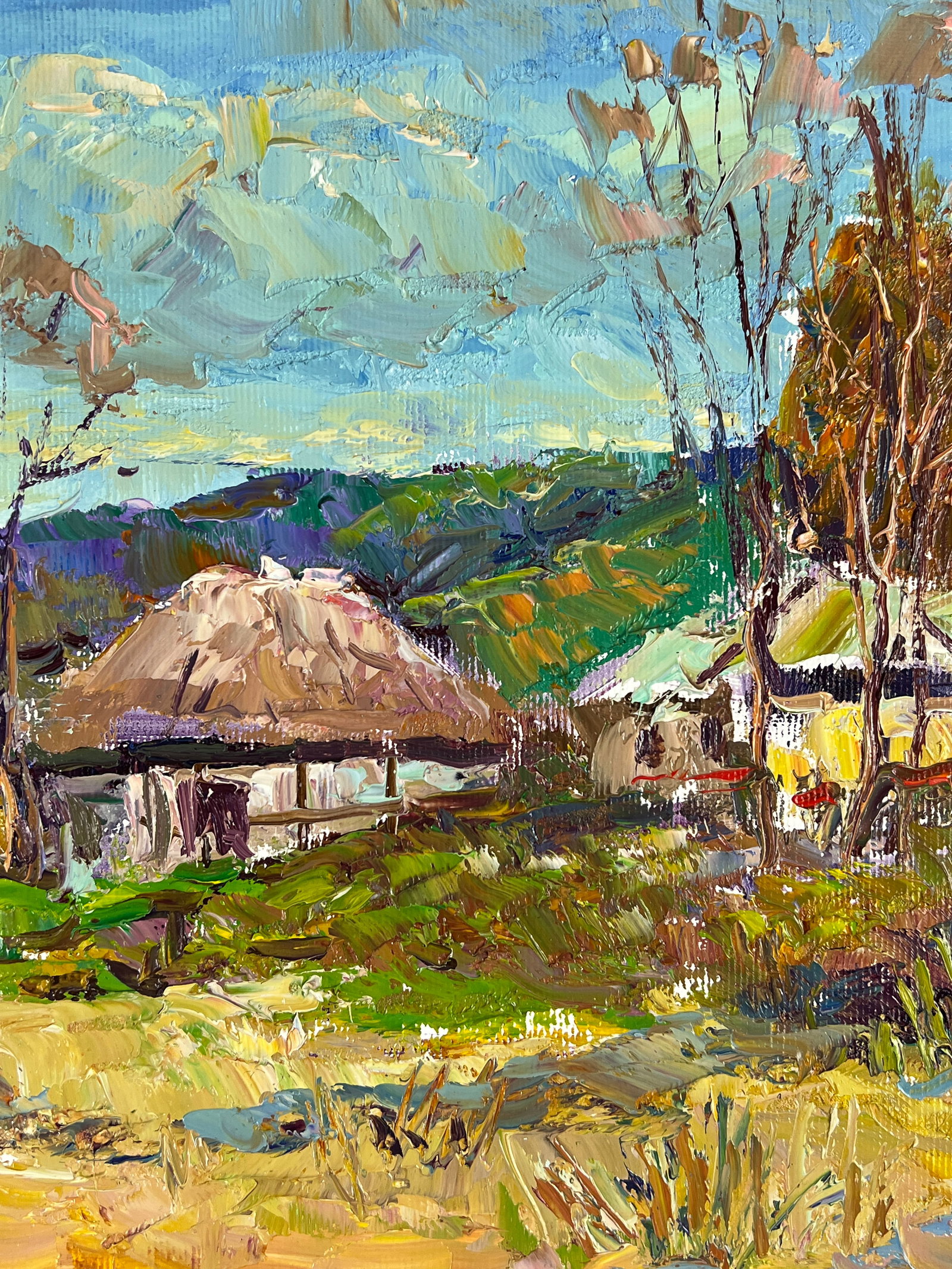 Oil painting Village Sergey Ivanovich Animov - 7