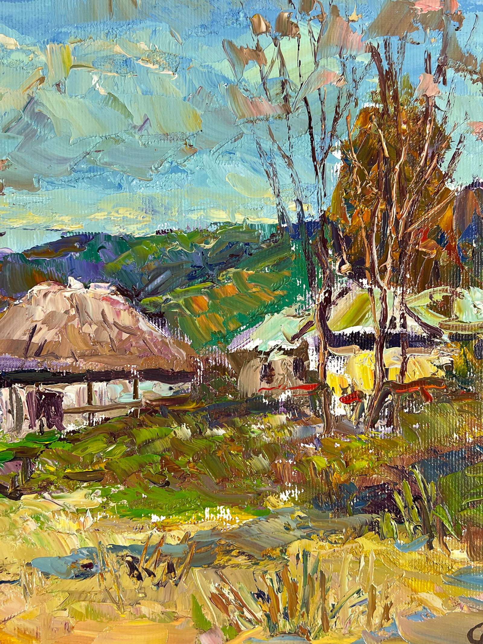 Oil painting Village Sergey Ivanovich Animov - 8