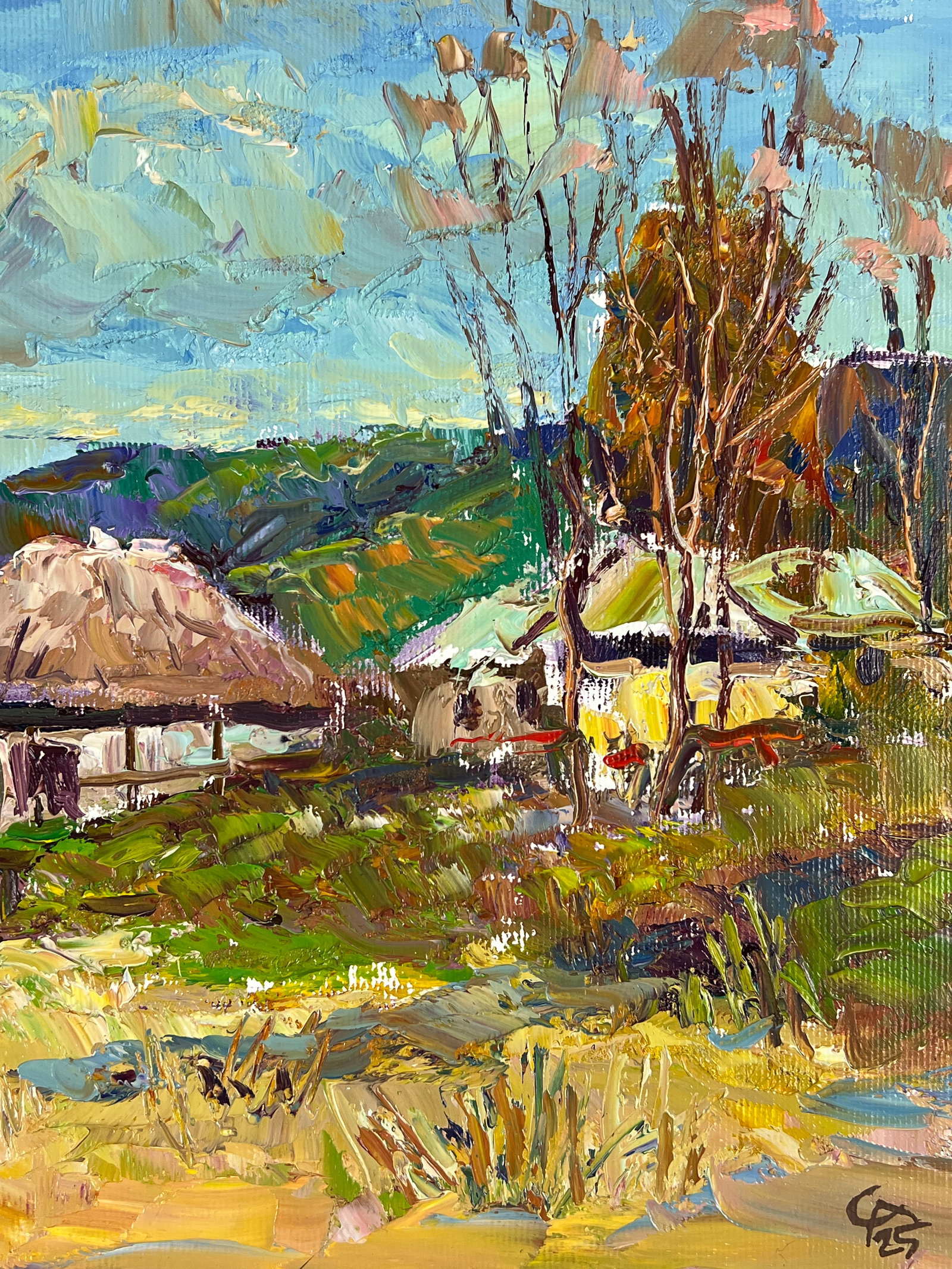 Oil painting Village Sergey Ivanovich Animov - 9