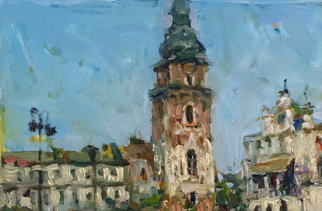 Oil painting City center Sergey Ivanovich Animov - 2