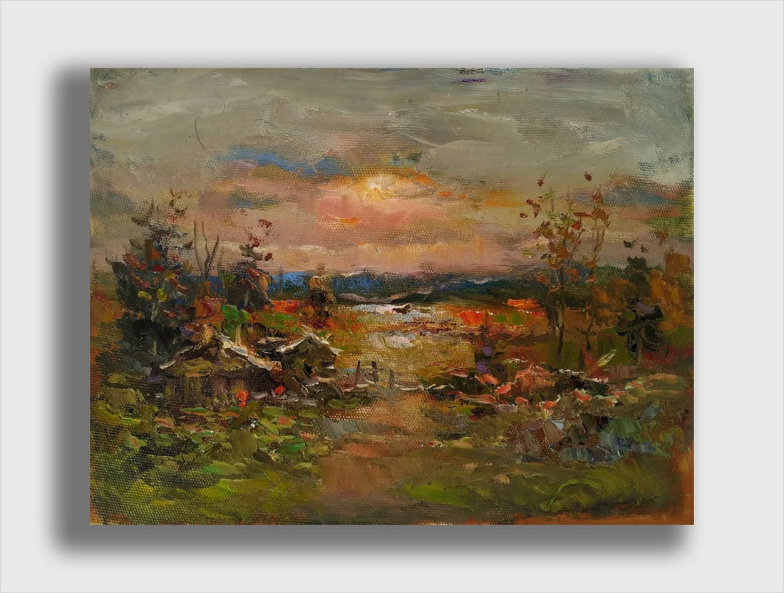 Oil painting Sunset Sergey Ivanovich Animov - 2