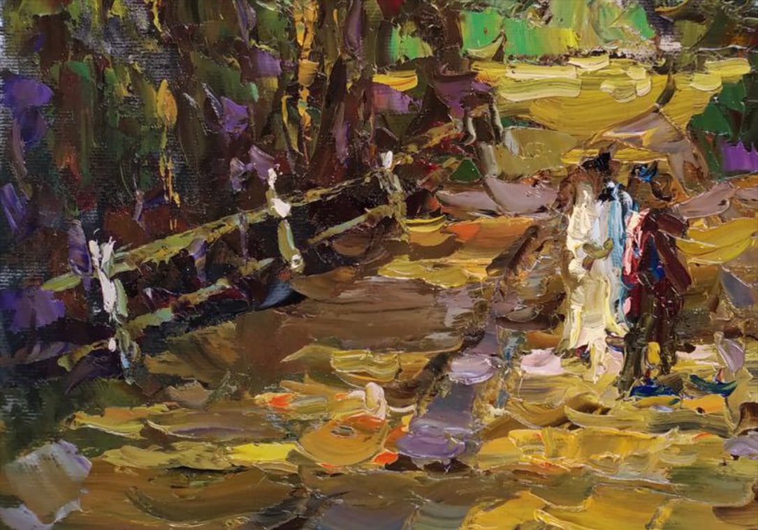 Oil painting Forest walk Sergey Ivanovich Animov - 3