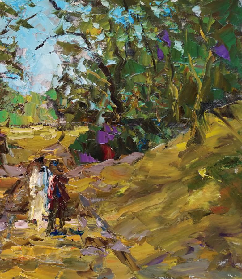 Oil painting Forest walk Sergey Ivanovich Animov - 7