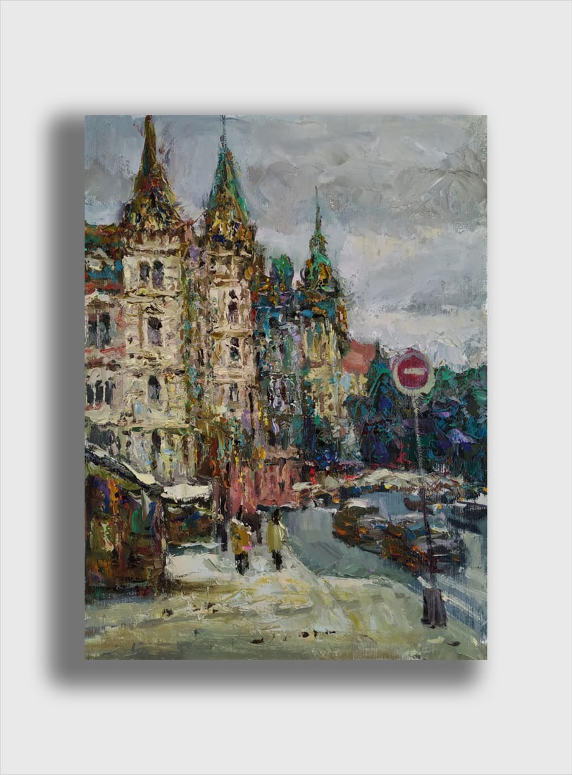 Oil painting Old city Sergey Ivanovich Animov - 2