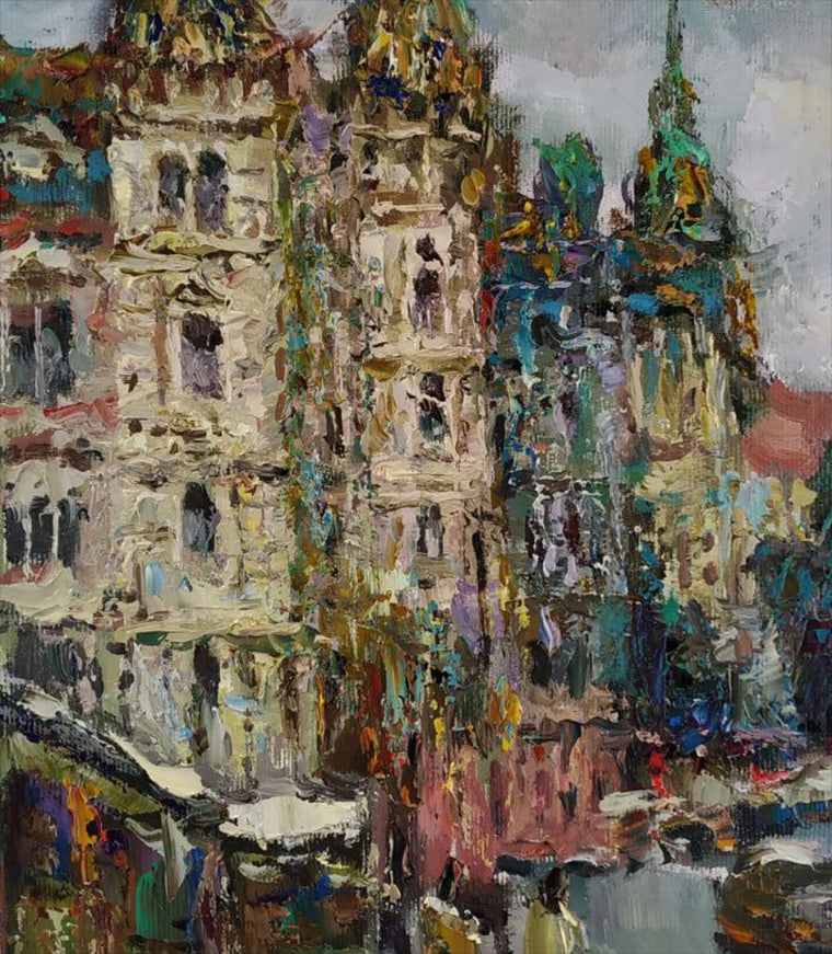 Oil painting Old city Sergey Ivanovich Animov - 3