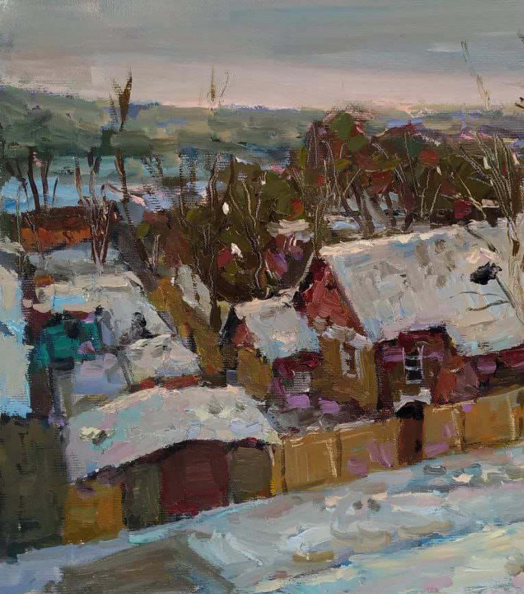 Oil painting Winter has come Sergey Ivanovich Animov - 2