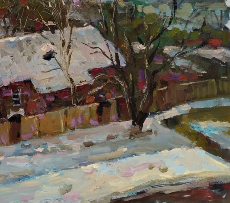 Oil painting Winter has come Sergey Ivanovich Animov - 5