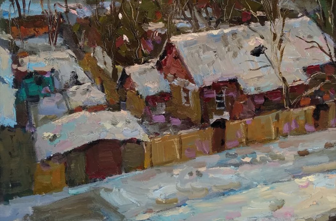 Oil painting Winter has come Sergey Ivanovich Animov - 7
