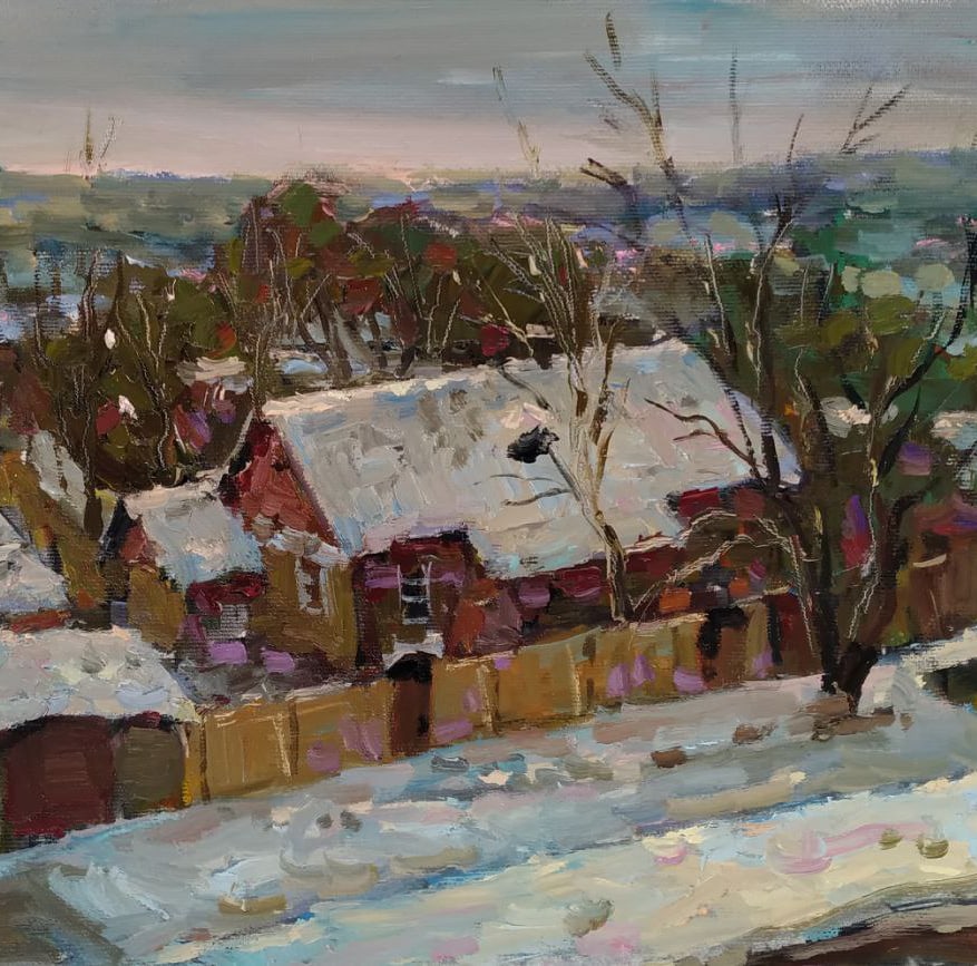 Oil painting Winter has come Sergey Ivanovich Animov - 8