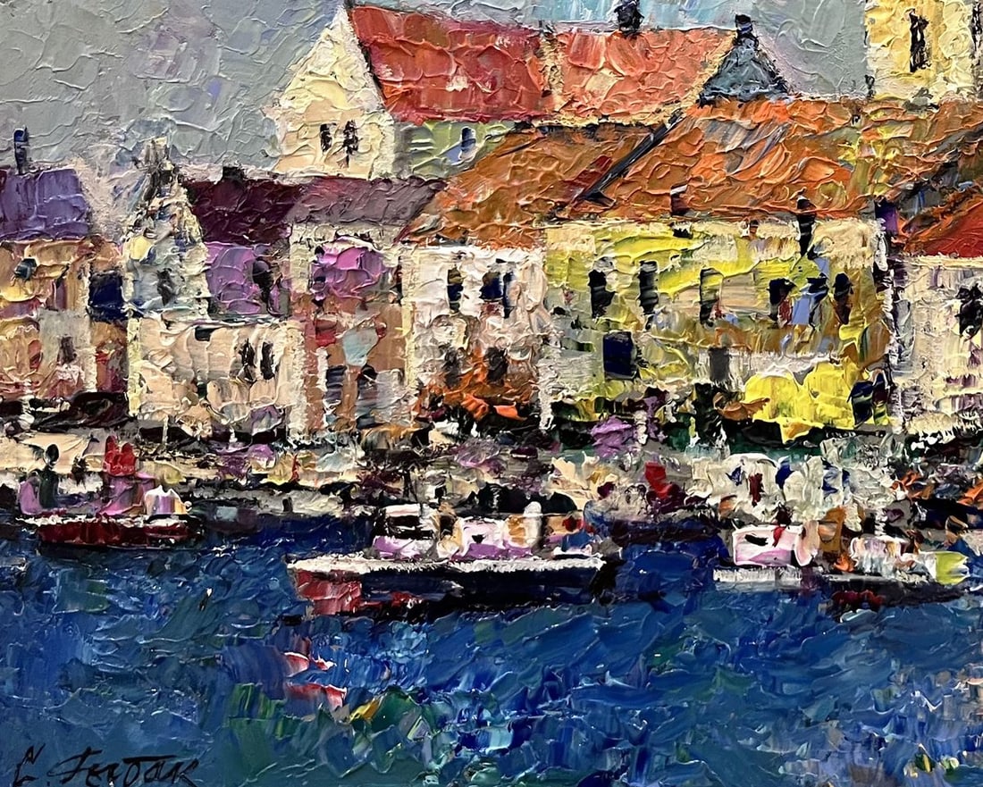 Oil painting City on the water Serhiy Rybak - 4