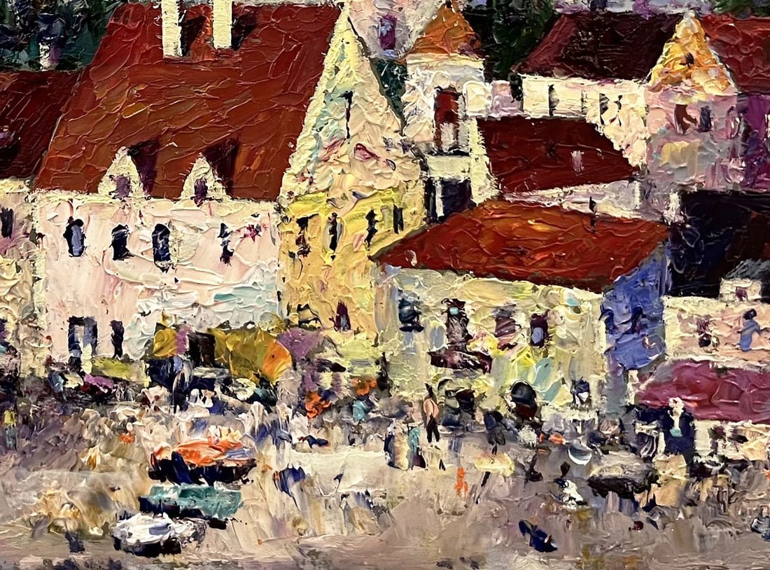 Oil painting The center of the European city Serhiy Rybak - 3