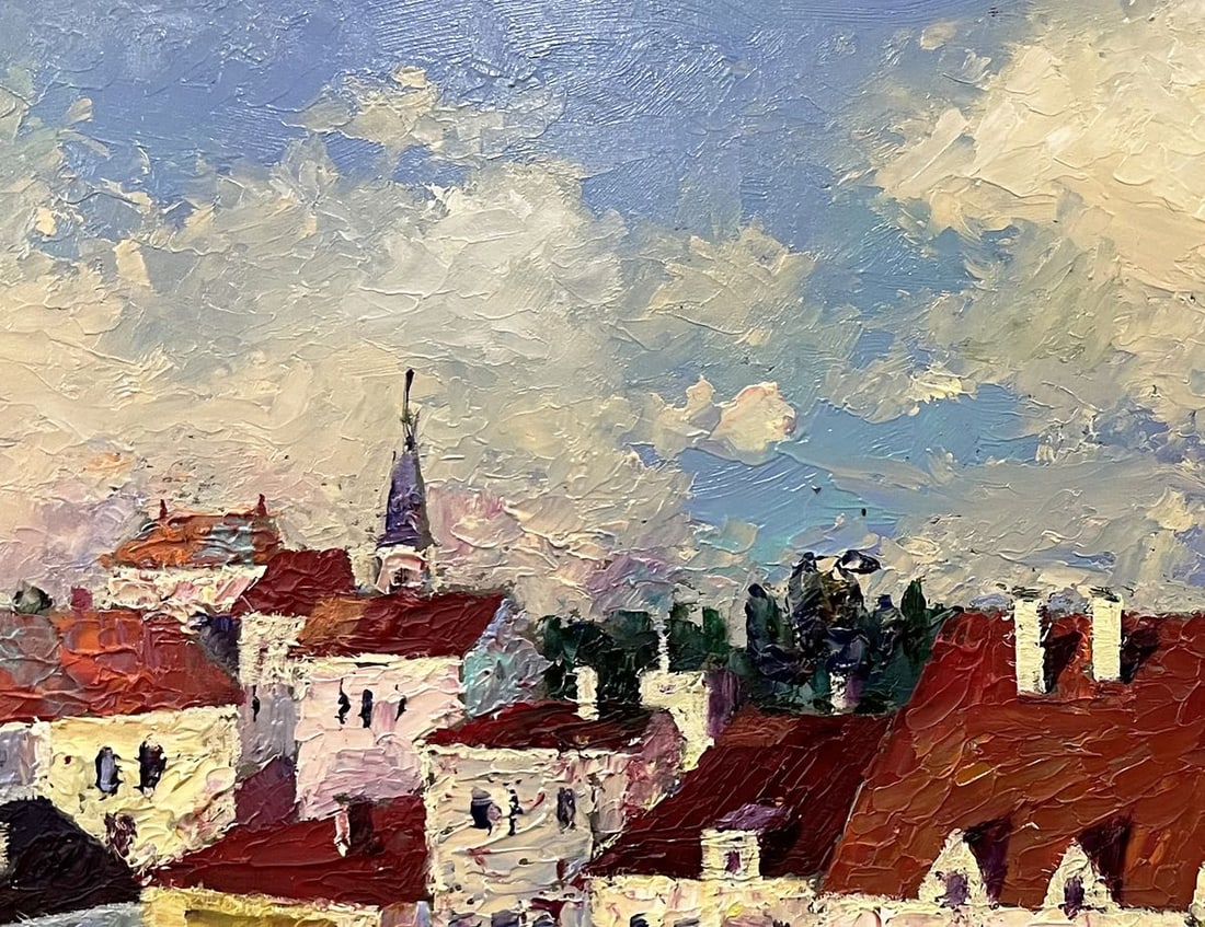 Oil painting The center of the European city Serhiy Rybak - 5