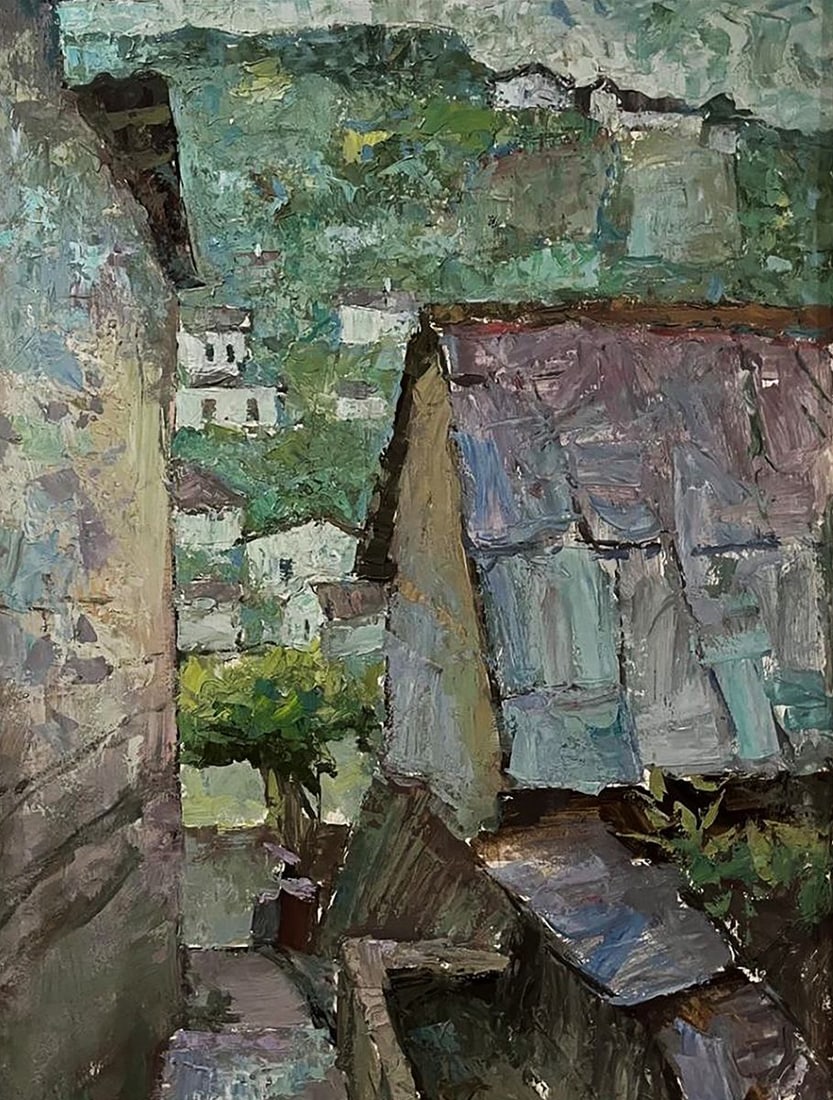 Oil painting Roofs of houses Oleksandr Andreev (1 of 9)