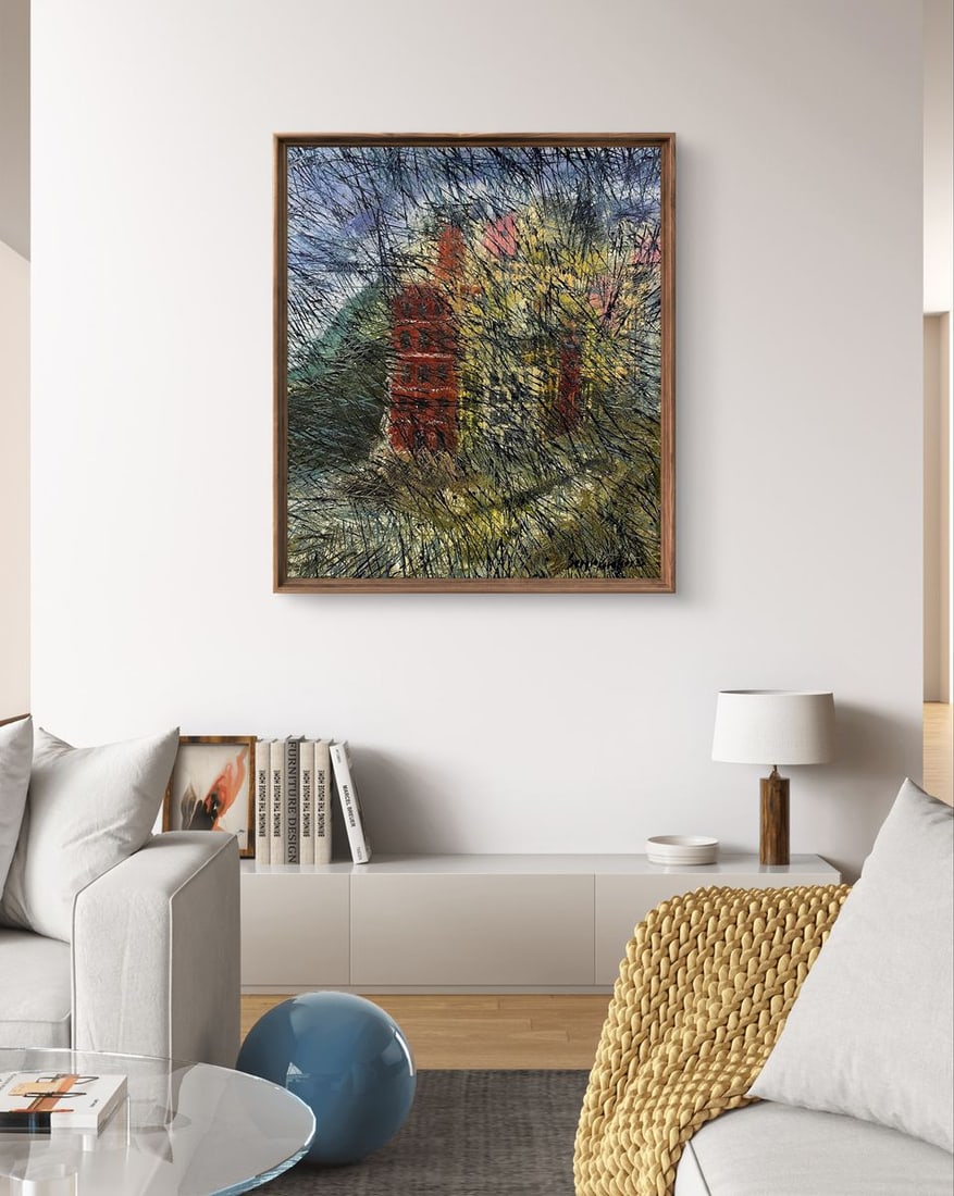Oil painting There is fog in the city Serhiy Kovalev - 2