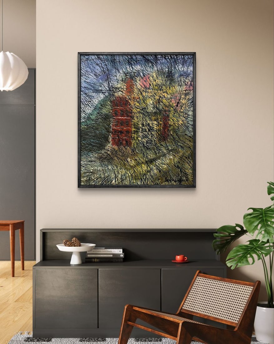 Oil painting There is fog in the city Serhiy Kovalev - 3