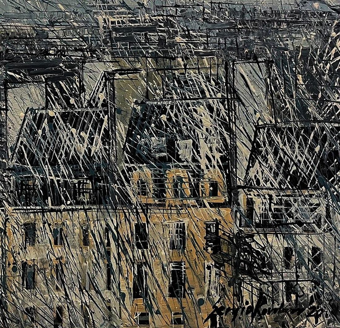 Oil painting Spider web for roof Serhiy Kovalev - 7