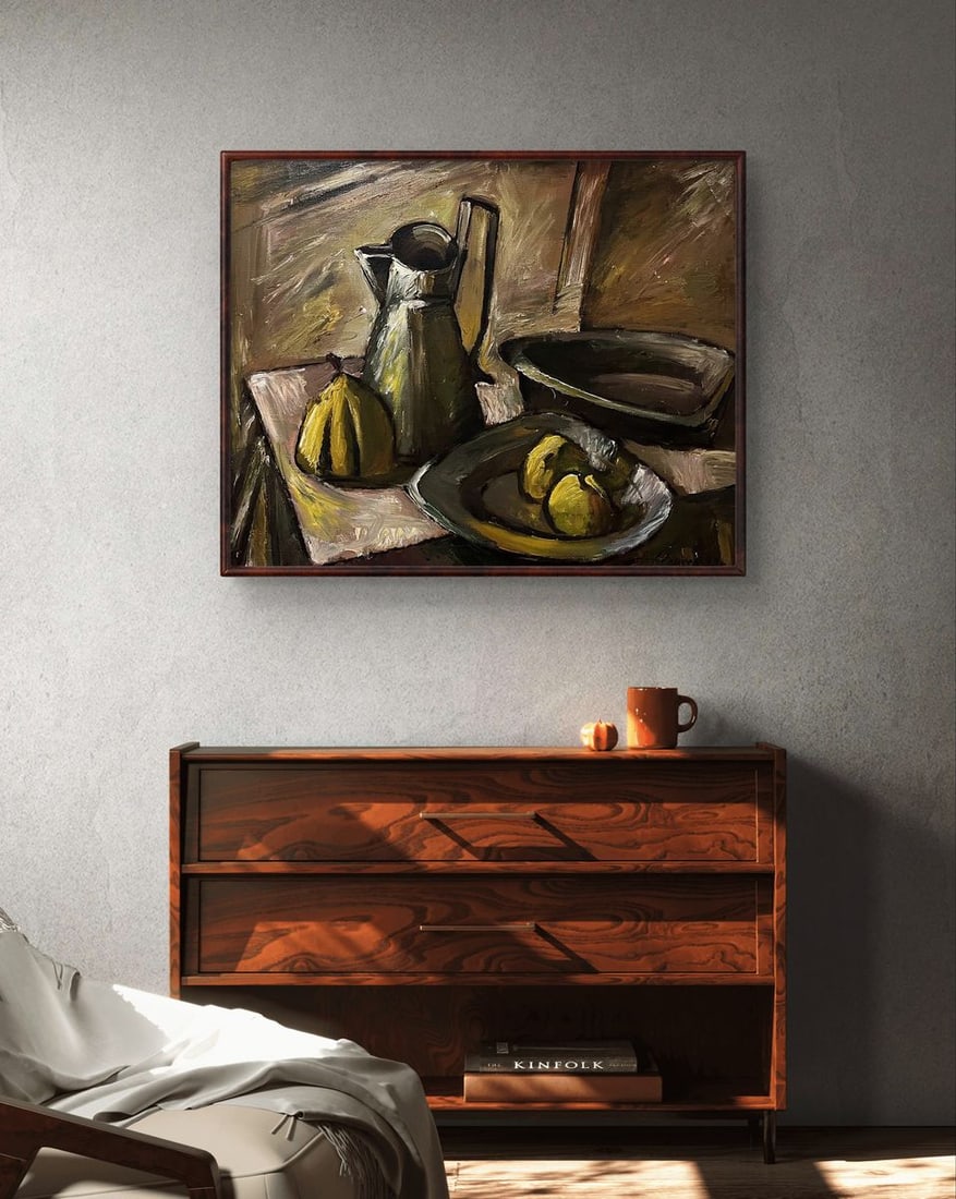 Oil painting Still life with quince and old dishes Oleksandr Andreev - 3
