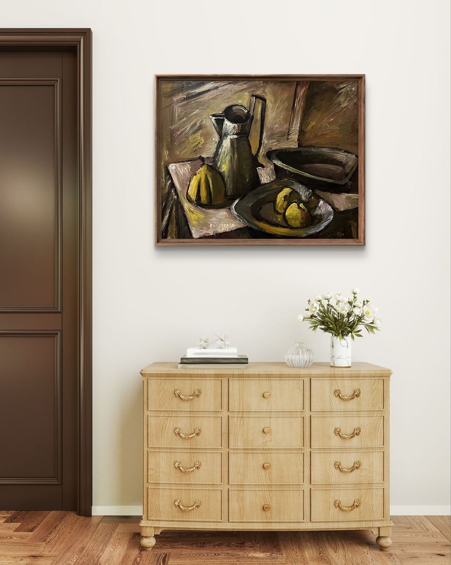 Oil painting Still life with quince and old dishes Oleksandr Andreev - 4
