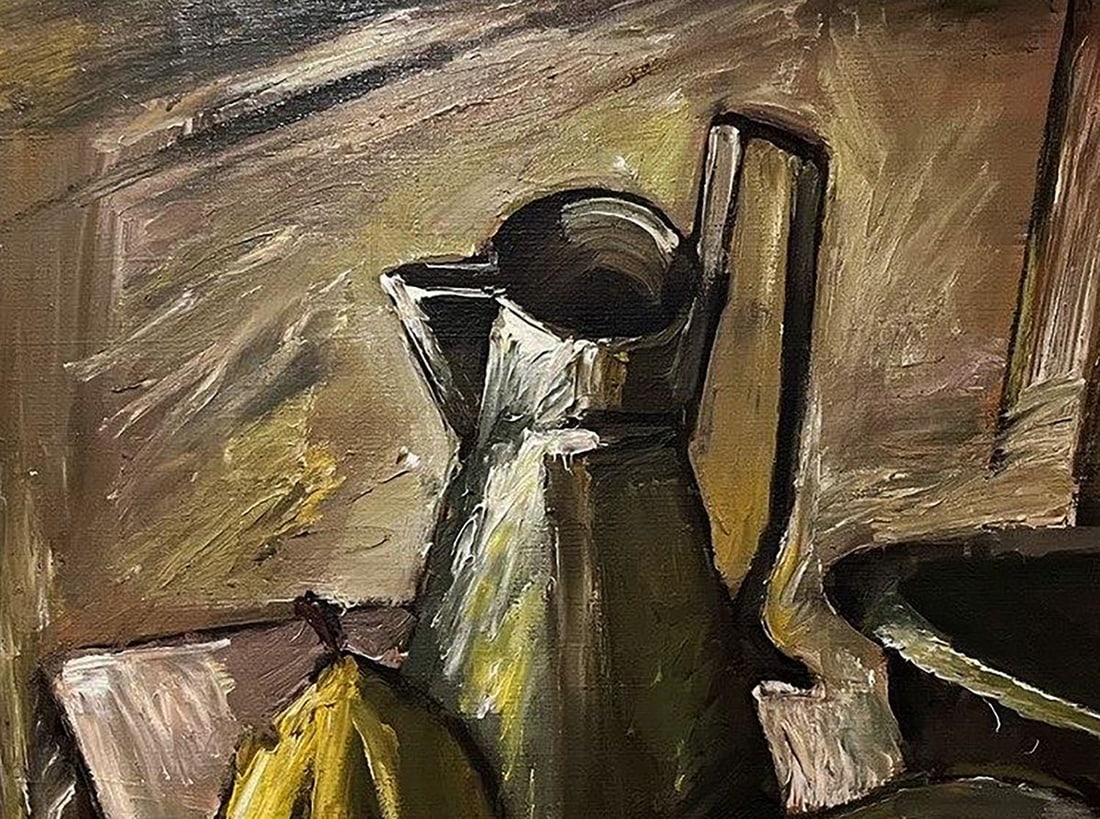 Oil painting Still life with quince and old dishes Oleksandr Andreev - 5