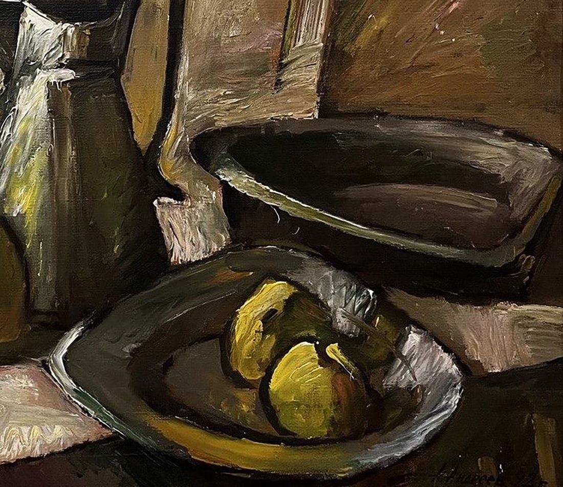 Oil painting Still life with quince and old dishes Oleksandr Andreev - 8