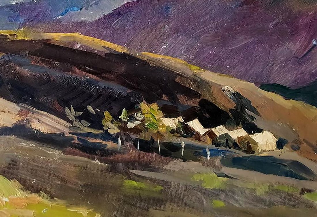 Oil painting Houses in the Valley Oleksandr Andreev - 8