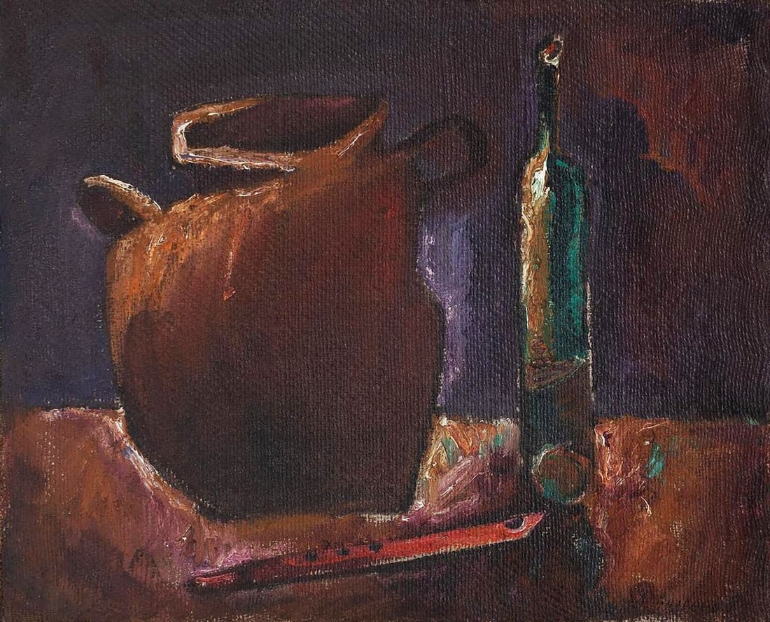 Oil painting Still life with a pipe Oleksandr Andreev (1 of 12)