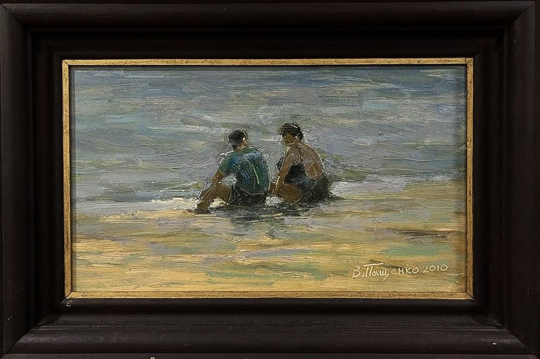 Oil painting To the beach with a friend Volodymyr Pashchenko - 2