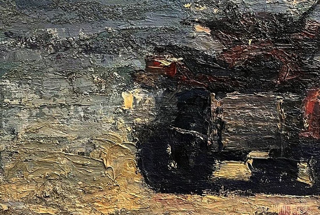 Oil painting Motorcycle on the beach Volodymyr Pashchenko - 6
