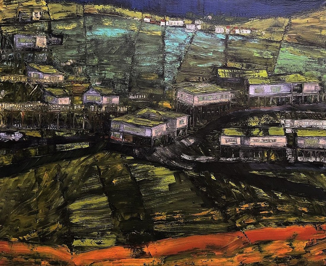 Oil painting City project Serhiy Kovalev: Title: Oil painting City project Serhiy Kovalev Description: No.Galler 297*** ABOUT THIS PAINTING **** TITLE: "City project"* ARTISTS: Serhiy Kovalev* SIZE: 90x110 cm/35.43x43.30 inches'* MEDIUM: oil,