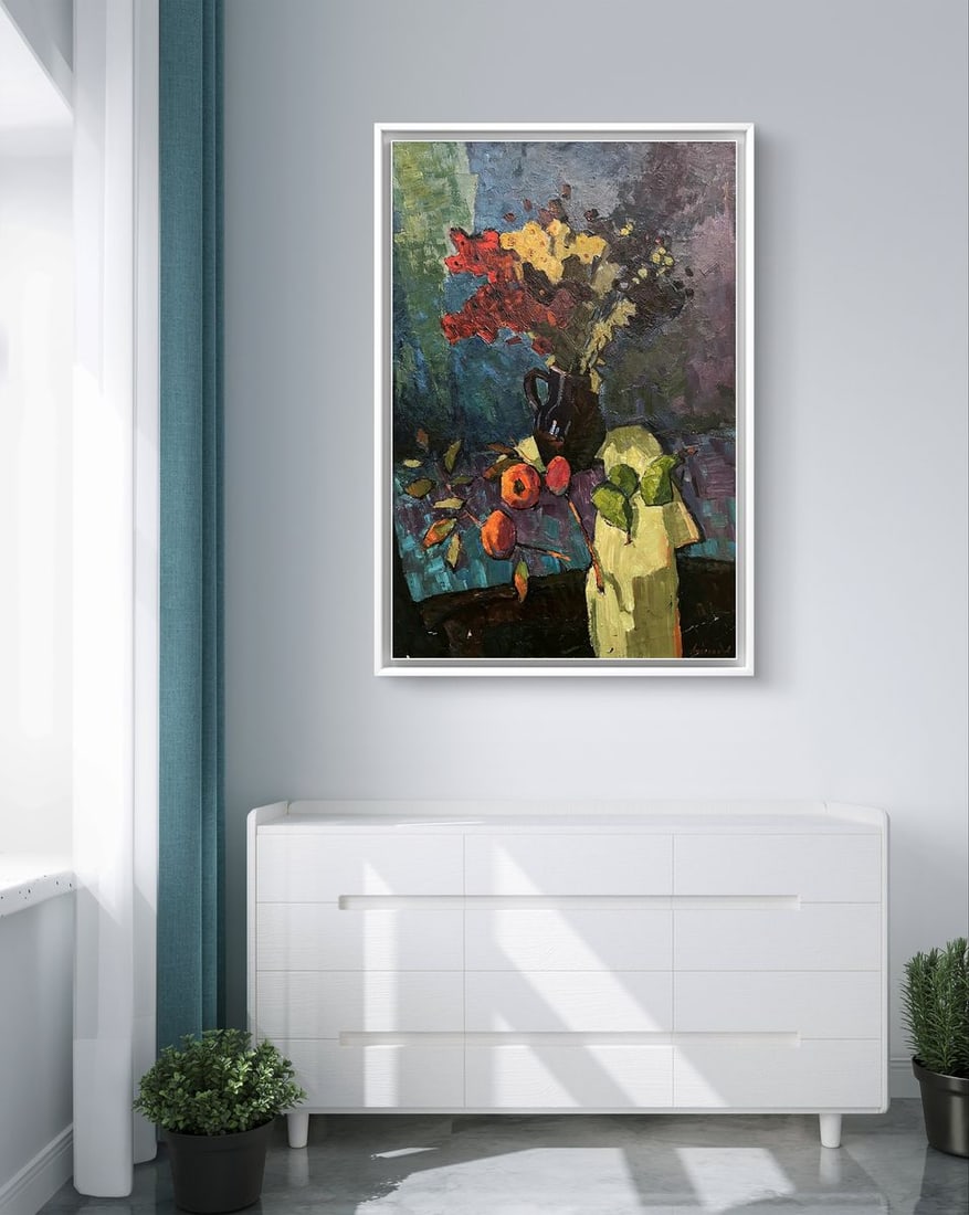 Oil painting Autumn flowers and fruits Oleksandr Andreev - 2