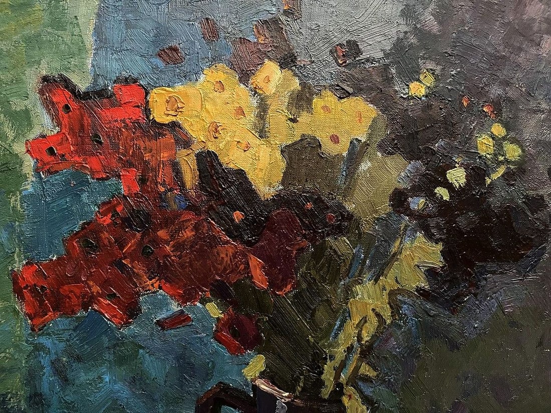 Oil painting Autumn flowers and fruits Oleksandr Andreev - 9